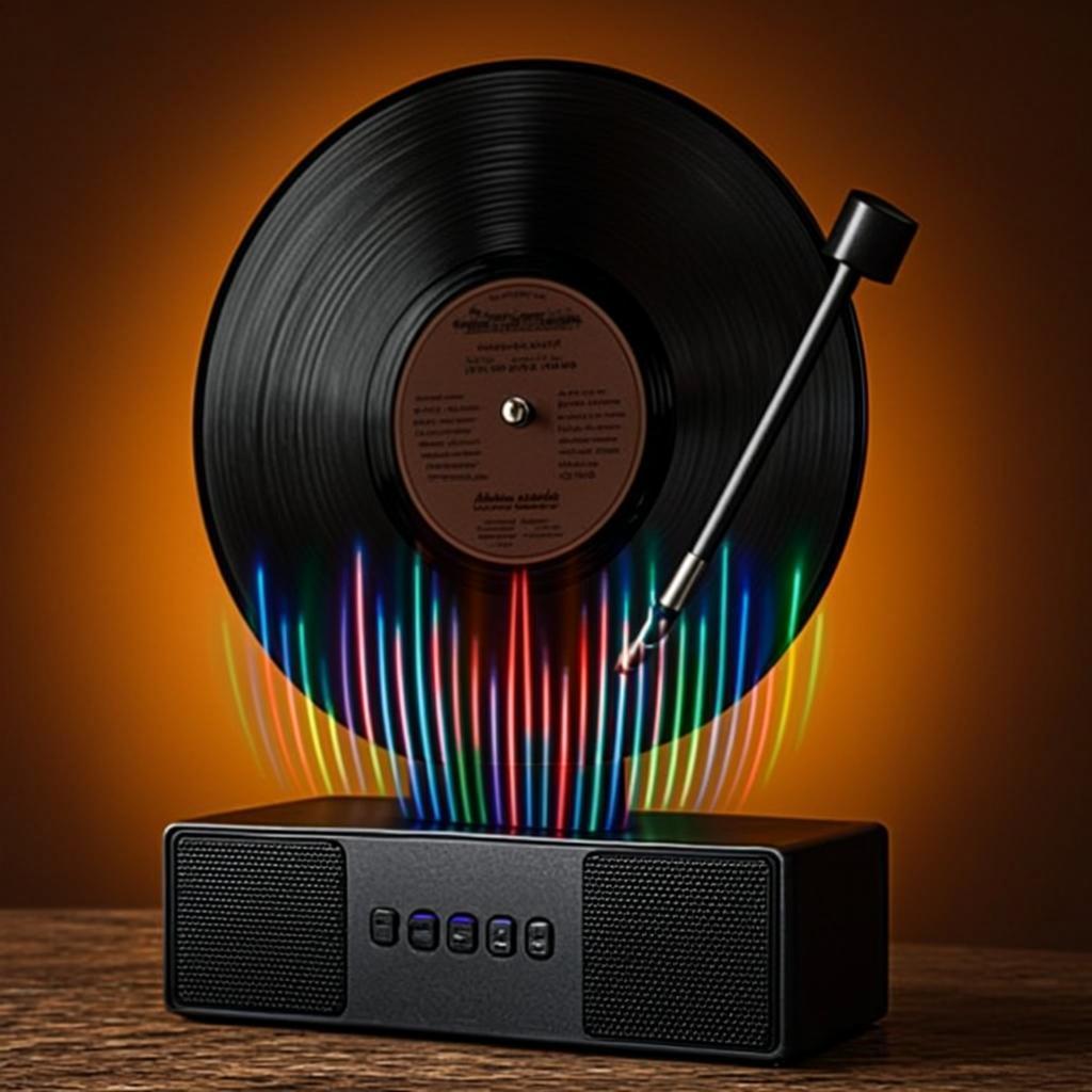 Audio Visualizer Record Stand